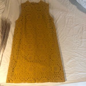 Mustard lace dress